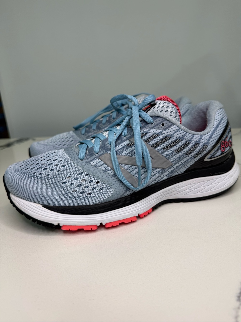 New Balance 860 v9 Women 9 Running Shoes Stability W860BP9 Blue Pink Athletic